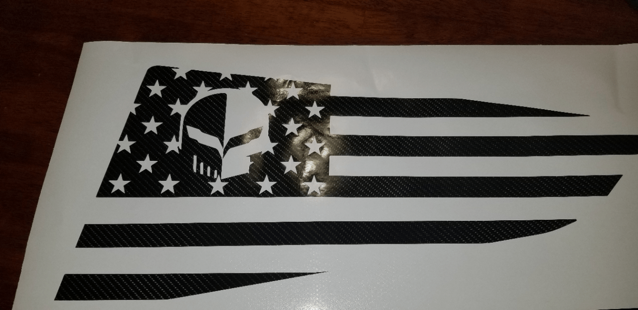 C7 Corvette Rear Quarter window flag decal. Stars and stripes ...
