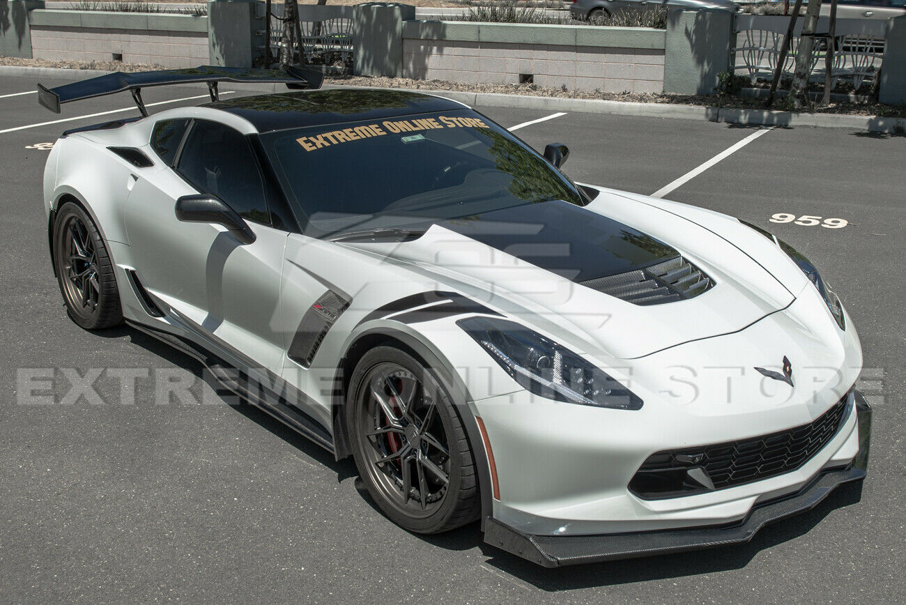 C7 Corvette Z06 Stage 2.5 CARBON FIBER Front Lip Splitter & Side